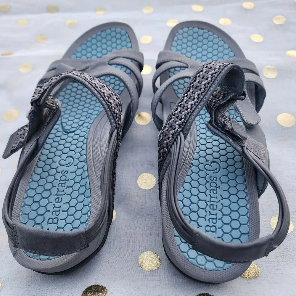 Baretraps Dalton Sandal Gray Blue Women's Size 10M Adjustable
